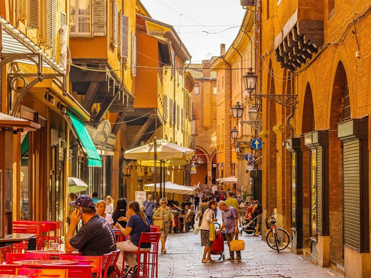 Bologna's historic market neighbourhood, Quadrilatero